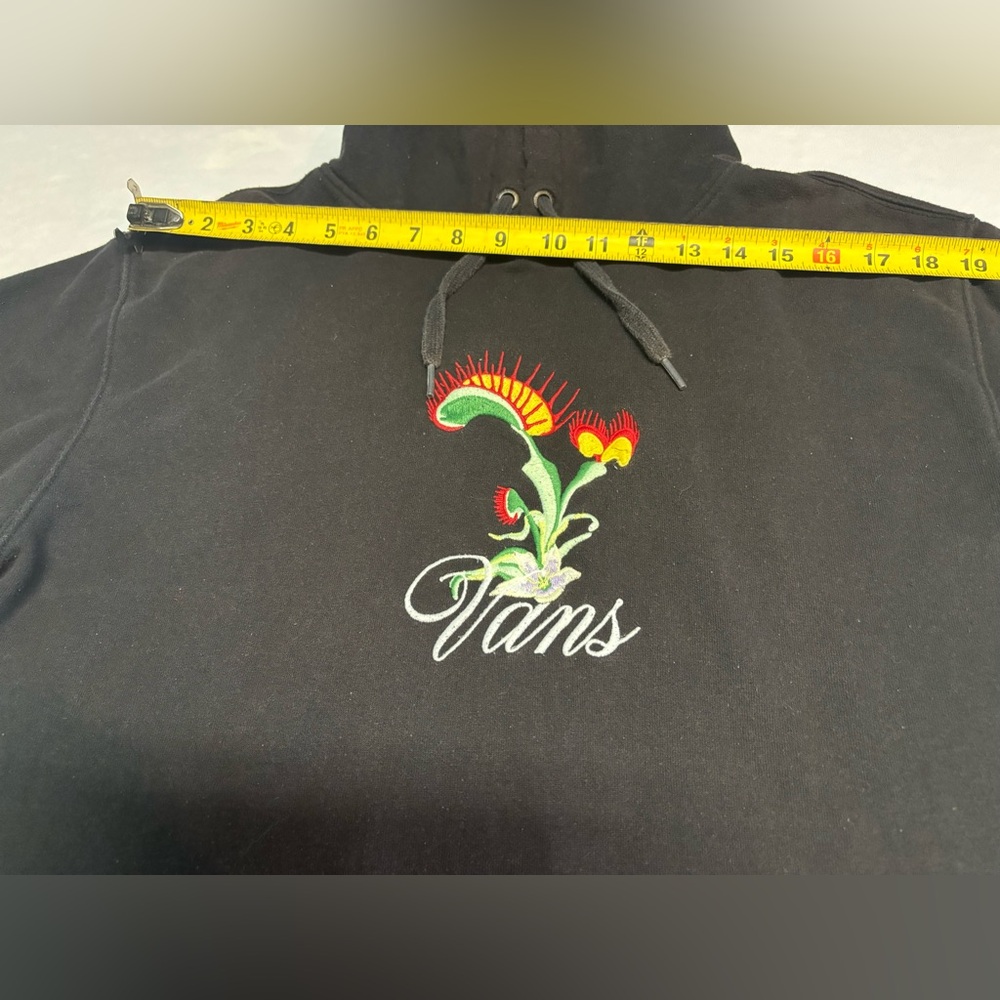 Vans Off The Wall Hoodie Sweatshirt Men Sz‎ M Venus Fly Trap Skater Embroidered - Picture 8 of 16